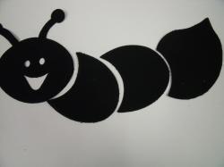 Worm Set One Color Laser Cut Appliques