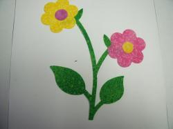 Flower Stem w/Leaf Laser Cut Applique Sets