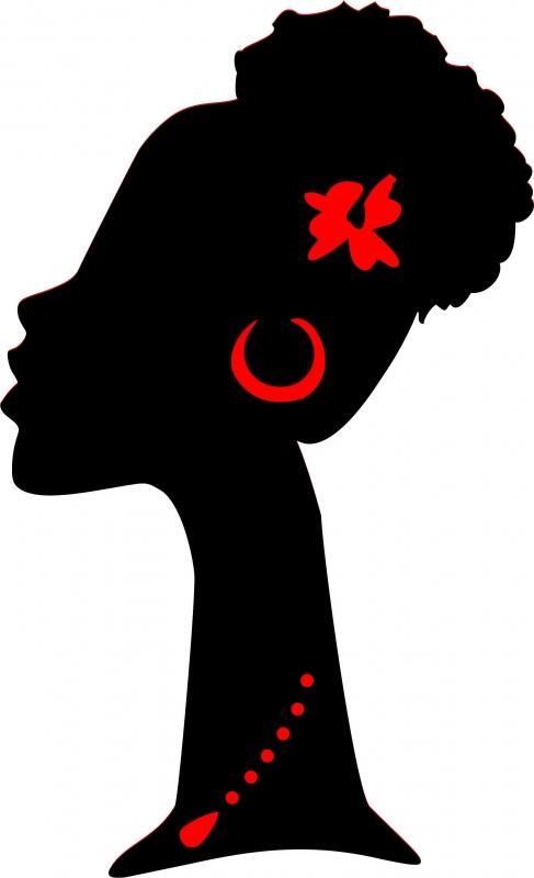 African Woman - Zahara Silhouette Laser  Cut Appliques