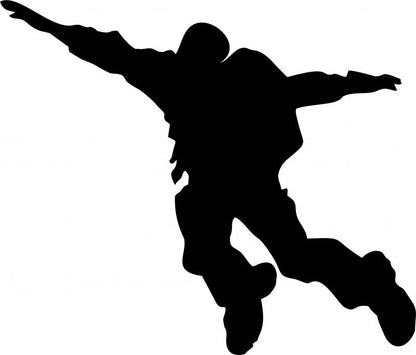 Paratrooper Silhouettes Laser Cut Appliques