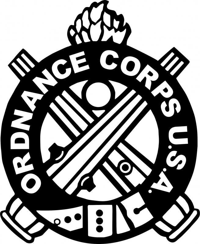 Ordnance Corps Silhouette Laser Cut Appliques