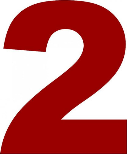 Number - "2" Laser Cut Appliques
