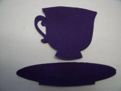 Tea Cup and Saucer Laser Cut Appliques