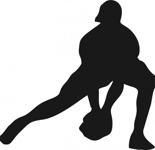 Baseball Fielder Silhouette Laser Cut Appliques (Size: 8"H, Direction: facing right)