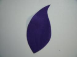 Flower Leaves Laser Cut Appliques (Size: Medium, Color: Purple)
