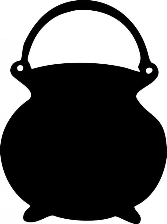 Cauldron w/Handle Laser Cut Appliques