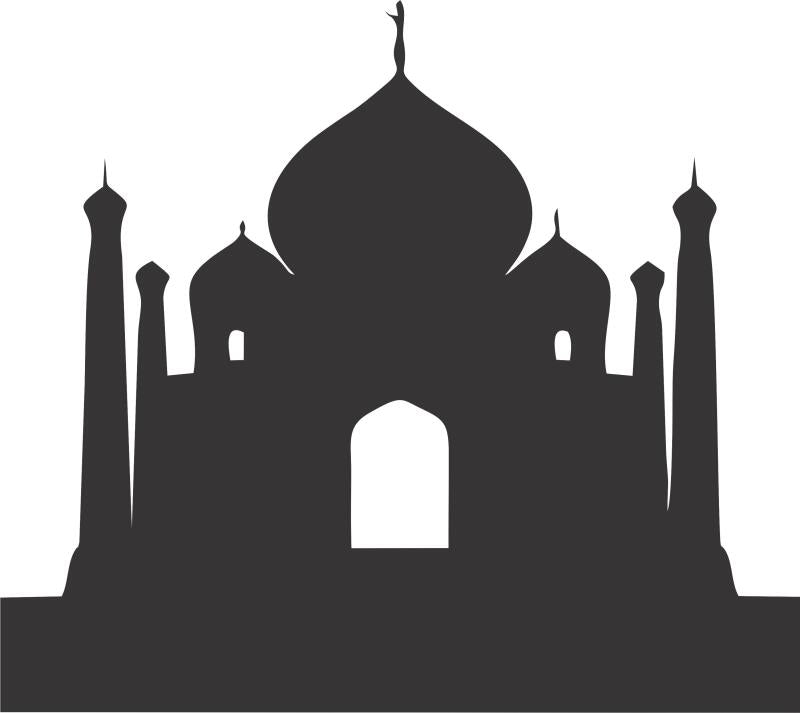 Taj Mahal Silhouette Laser Cut Appliques