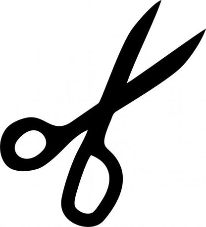 Scissors Silhouette Laser Cut Appliques
