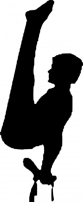 Male Gymnast on Bars Laser Cut Appliques
