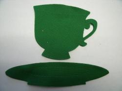 Tea Cup and Saucer Laser Cut Appliques