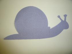 Snail Laser Cut Appliques (Size: 4"W, Color: Gray , Direction: Facing right)