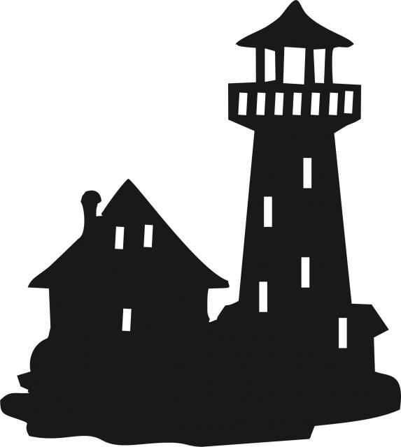 Lighthouse #1 Silhouette Laser Cut Appliques
