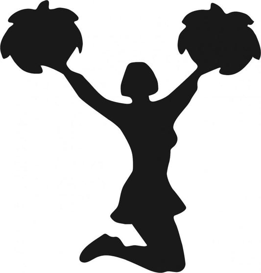 Cheerleader Silhouette Laser Cut Appliques