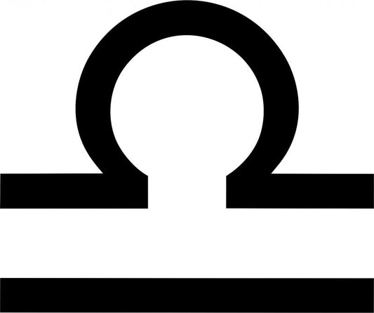 Libra Symbol Silhouette Laser Cut Appliques