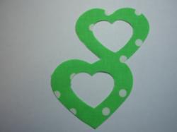 Double Nested Heart Laser Cut Appliques
