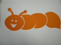 Worm Set One Color Laser Cut Appliques