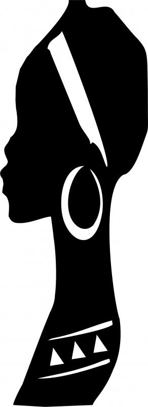 African Woman - Tabia Silhouette Laser  Cut Appliques