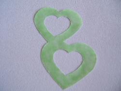 Double Nested Heart Laser Cut Appliques