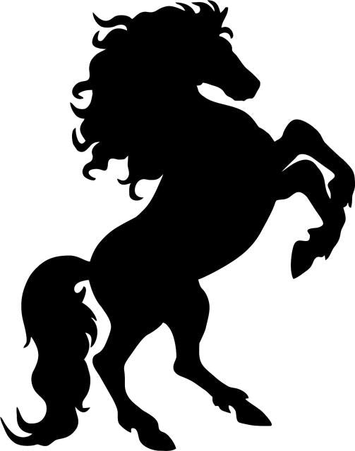 Horse Rearing Up Silhouettes Laser Cut Appliques