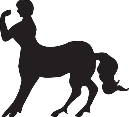 Centaur - Half Horse/Half Man Silhouette Laser Cut Appliques