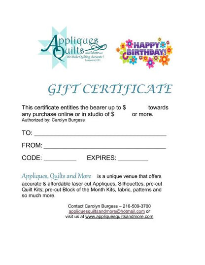 Gift Certificates