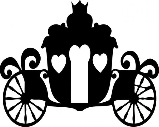 Carriage Silhouette Laser Cut Appliques