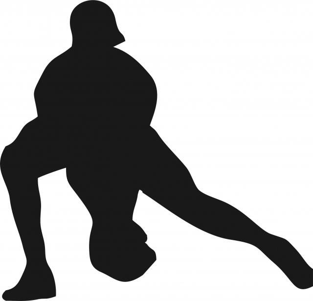 Baseball Fielder Silhouette Laser Cut Appliques (Size: 8"H, Direction: facing left)