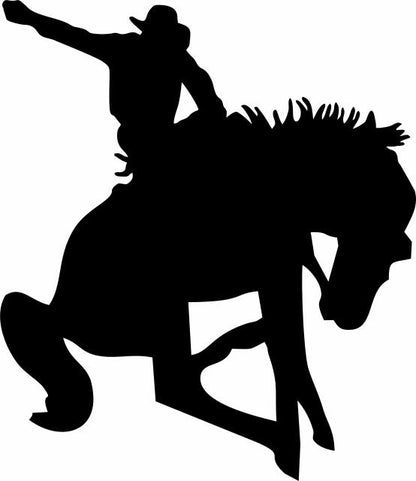 Bucking Bronco Silhouettes Laser Cut Appliques