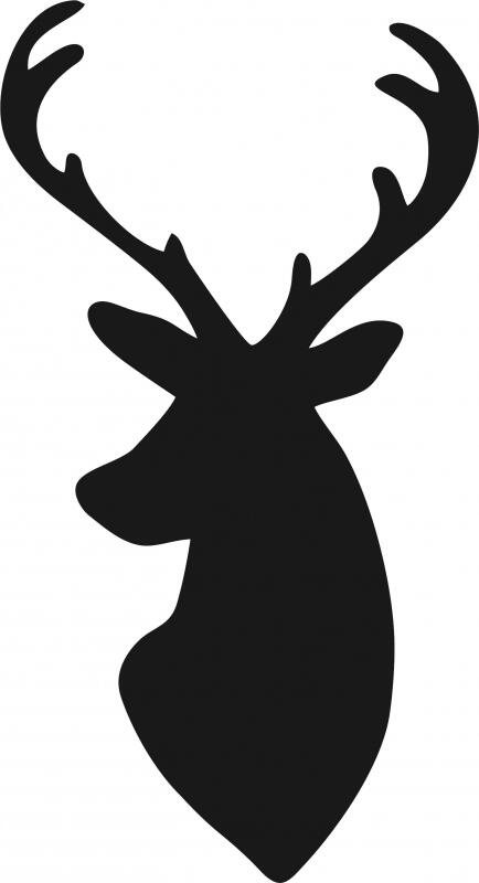 Deer Head #1 Silhouette Laser Cut Appliques
