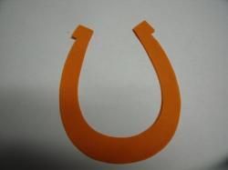 Horseshoe Laser Cut Appliques (Size: 6"H, Color: Orange  )