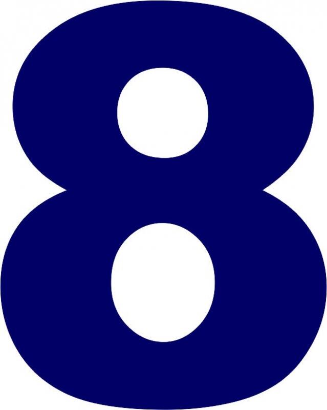 Number - "8" Laser Cut Appliques
