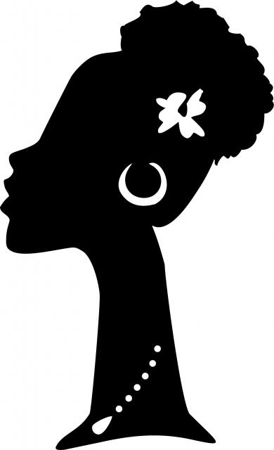 African Woman - Zahara Silhouette Laser  Cut Appliques