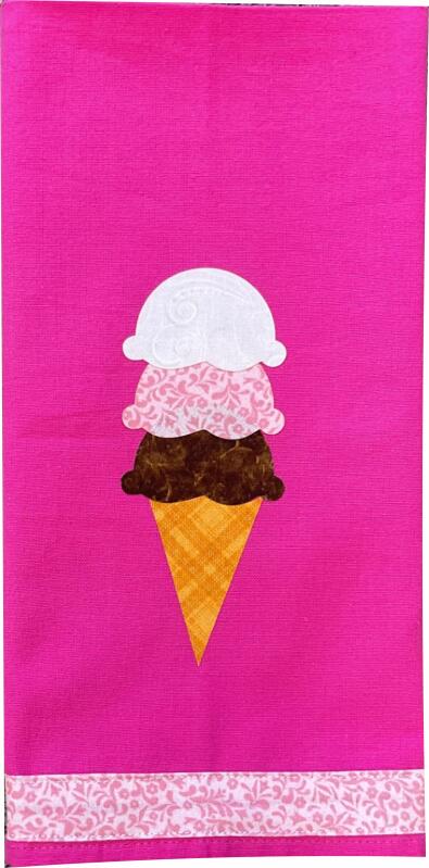 Towel Applique Kit - Ice Cream