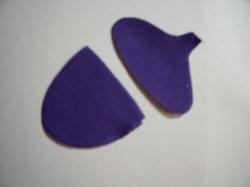 Acorn Laser Cut Appliques Set of 2 (Size: 2.5"W, Color: Purple )