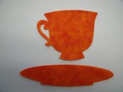 Tea Cup and Saucer Laser Cut Appliques