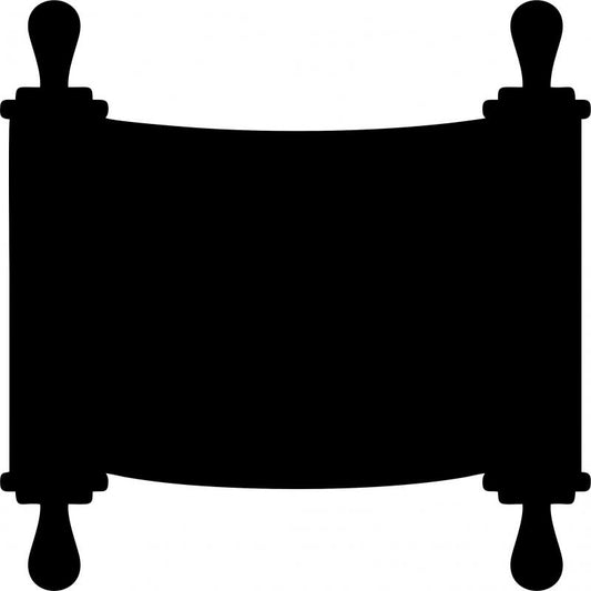 Torah Scroll Laser Cut Silhouette