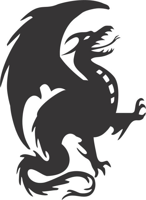 Dragon #2 Silhouette Laser Cut Appliques