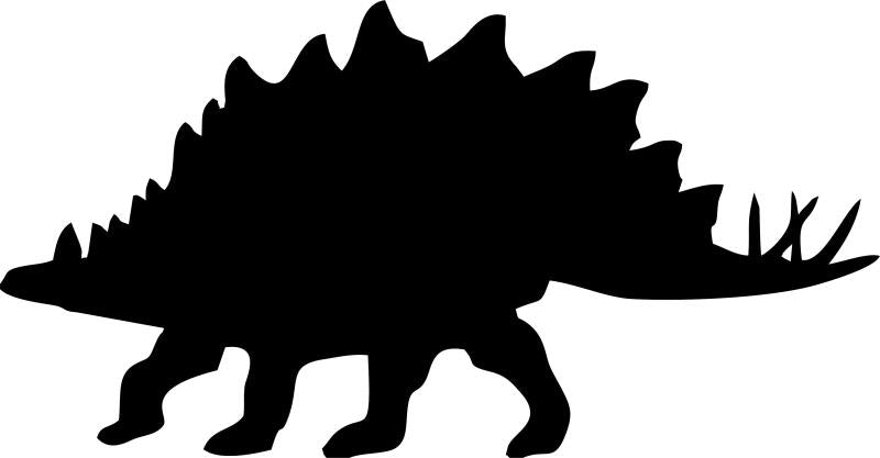 Stegosaurus Silhouette Laser Cut Appliques
