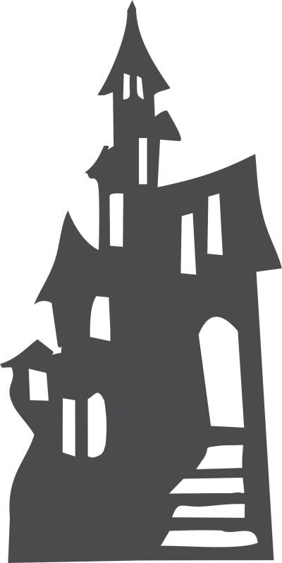 Haunted House with Stairs Laser Cut Appliques