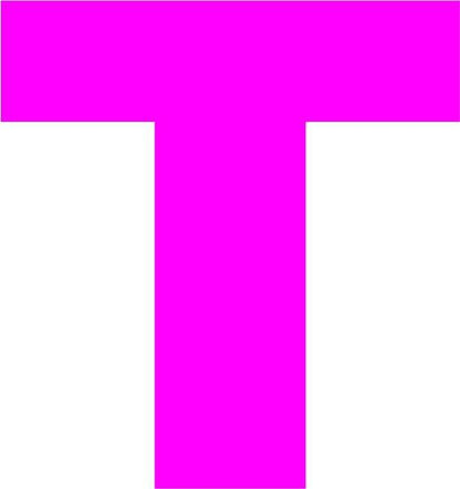Letter - “T” Capital Laser Cut Appliques