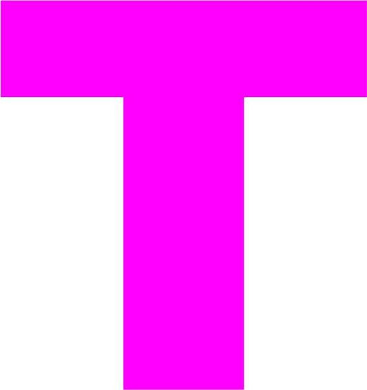 Letter - “T” Capital Laser Cut Appliques