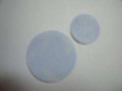 Flower Centers Round Laser Cut Appliques (Size: with FUSIBLE - 1", Color: Tonal - Pastel Blue)
