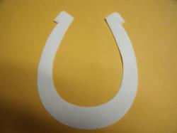 Horseshoe Laser Cut Appliques (Size: 4"H, Color: White  )