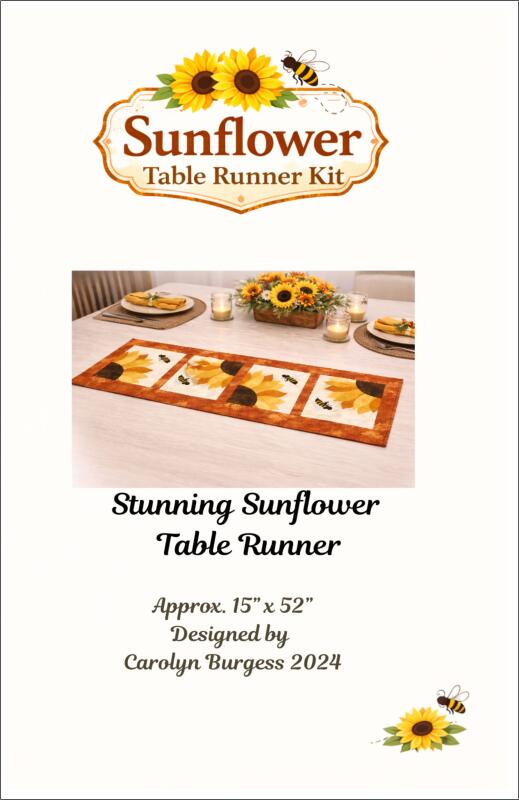 Table Runner Pattern - Stunning Sunflower