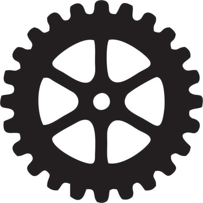 Gear #2 Silhouette Laser Cut Appliques