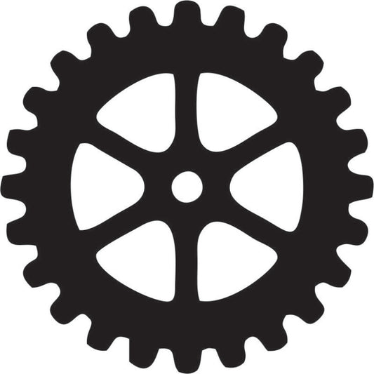 Gear #2 Silhouette Laser Cut Appliques
