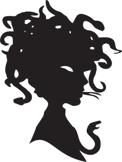 Medusa Silhouette Laser Cut Appliques