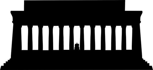 Lincoln Memorial Silhouette Laser Cut Appliques