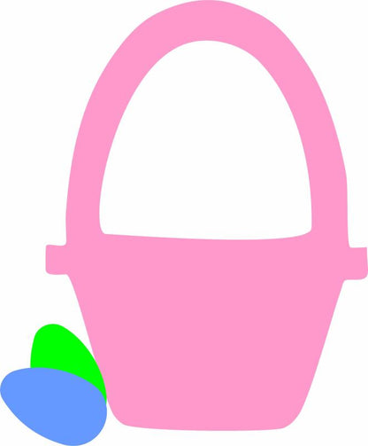 Easter Basket w/Eggs Laser Cut Appliques