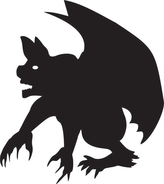 Gargoyle Silhouette Laser Cut Appliques
